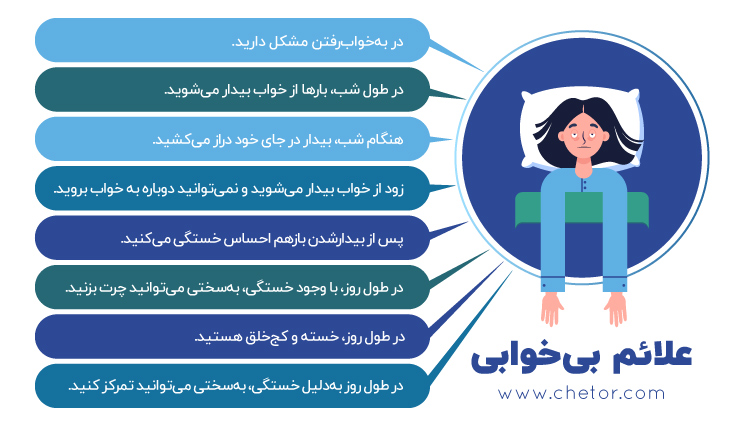 شناخت علائم بی‌خوابی برای دانستن علت بی خوابی