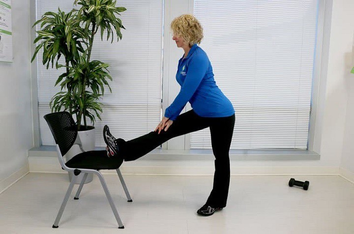 Exercise for sciatica pain - standing hamstring stretch