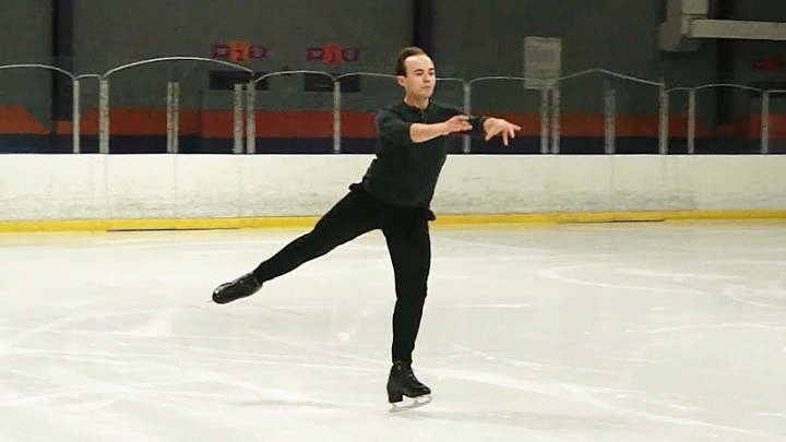 Stroking movement in skating