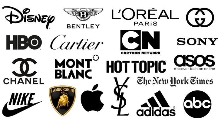برندهایی که با توجه به روانشناسی رنگ سیاه لوگوی مشکی را انتخاب کرده‌اند